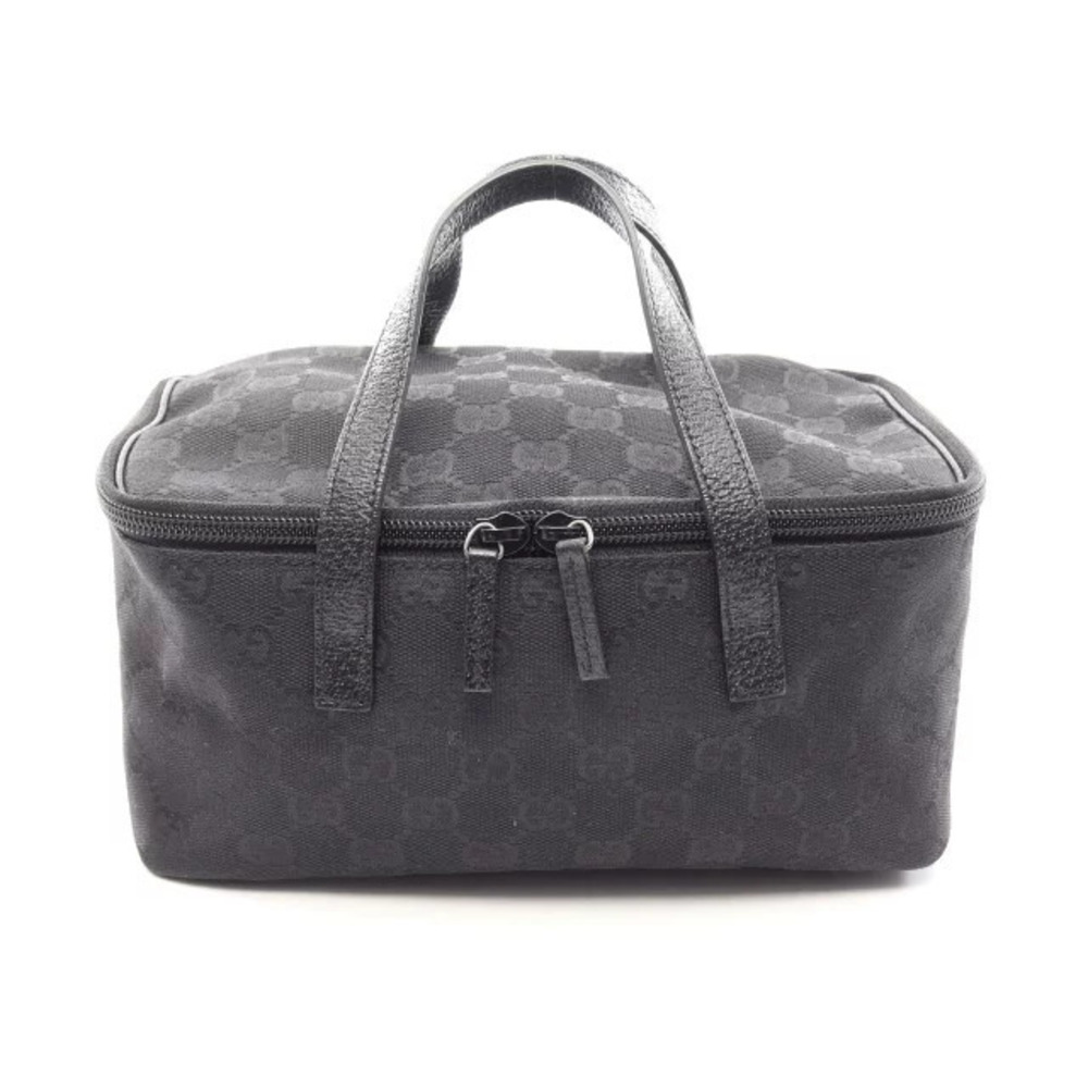 Gucci GG Canvas Shoulder Bag Leather Black